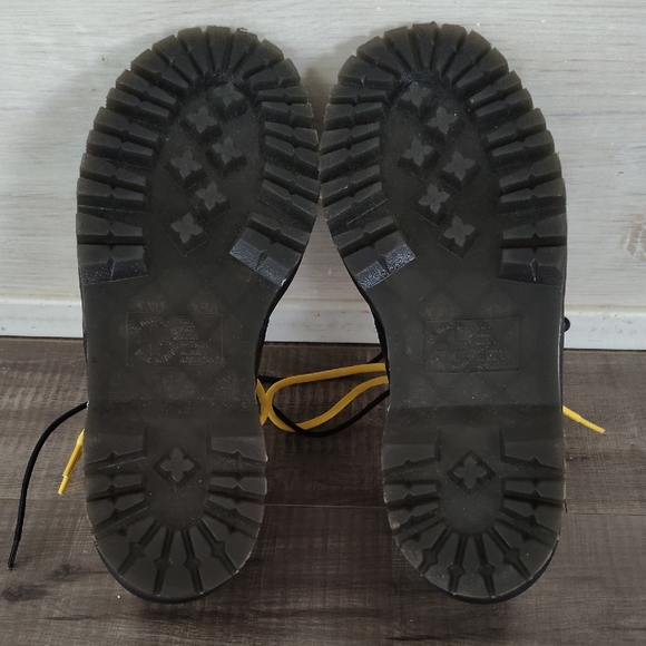 Dr. Martens Black Oxfords with Yellow Laces